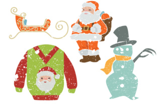 4 Vintage Christmas Elements for Festive Crafts