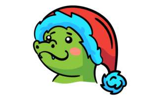 Christmas Jungle Face Crocodile: A Unique Crafts Asset
