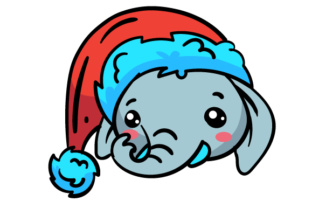 Christmas Jungle Face Elephant: A Festive Craft Asset