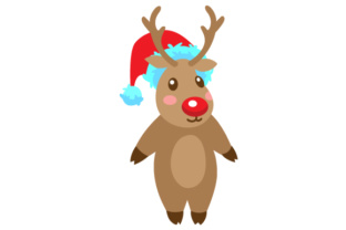 Deer with Christmas Hat: A Festive Addition for Crafty Brands
