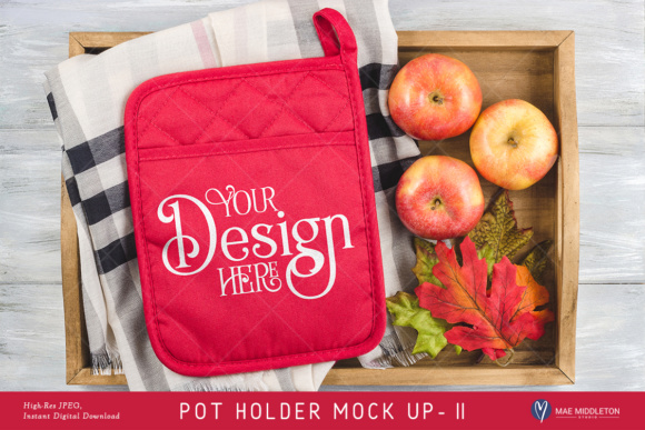 Harvest-Themed Pot Holder Mock Up for Embroidery