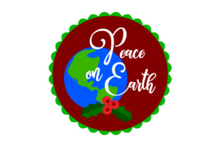Peace on Earth: A Festive Graphic for Christmas Crafts
